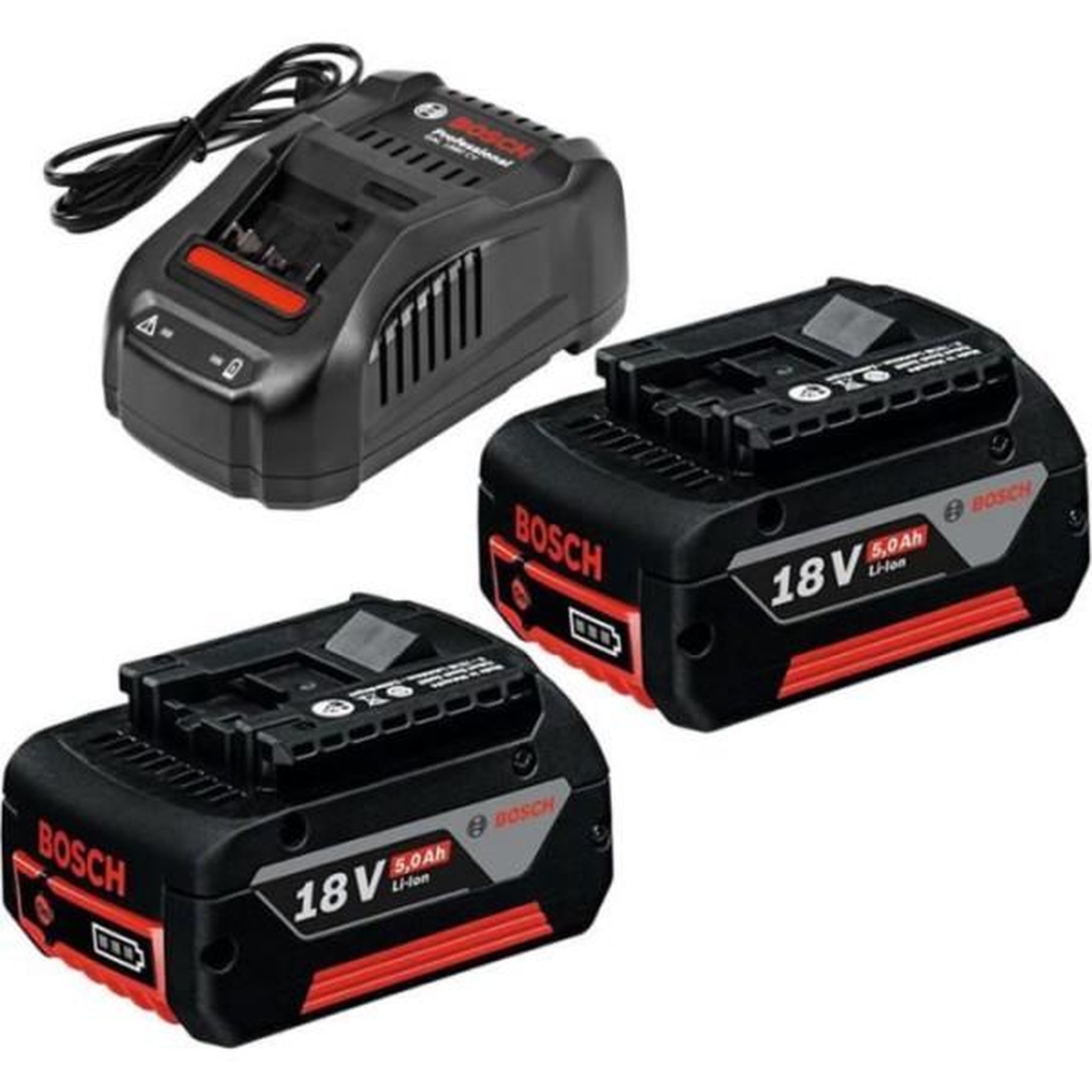 Bosch Professional Set 2 batteries bosch professional gba 18v 5,0ah + chargeur gal 1880 cv - 1600a00b8j