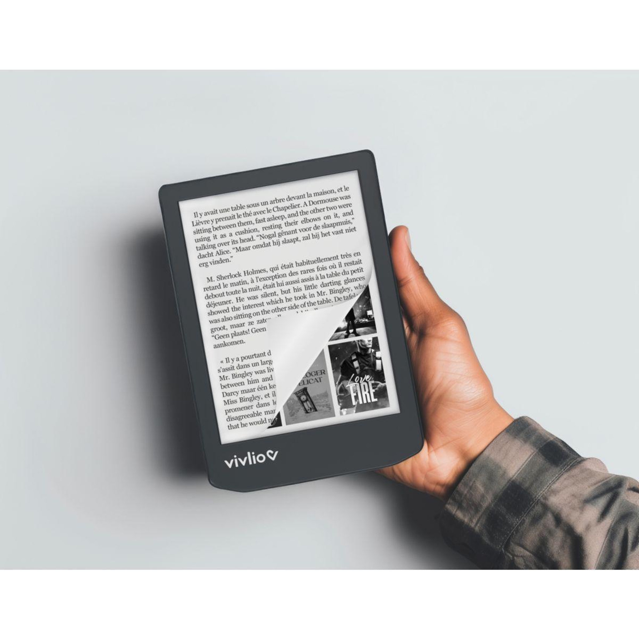 Voir la diapositive 4 : VIVLIO Liseuse ebook coffret 2en1 light zen+housse