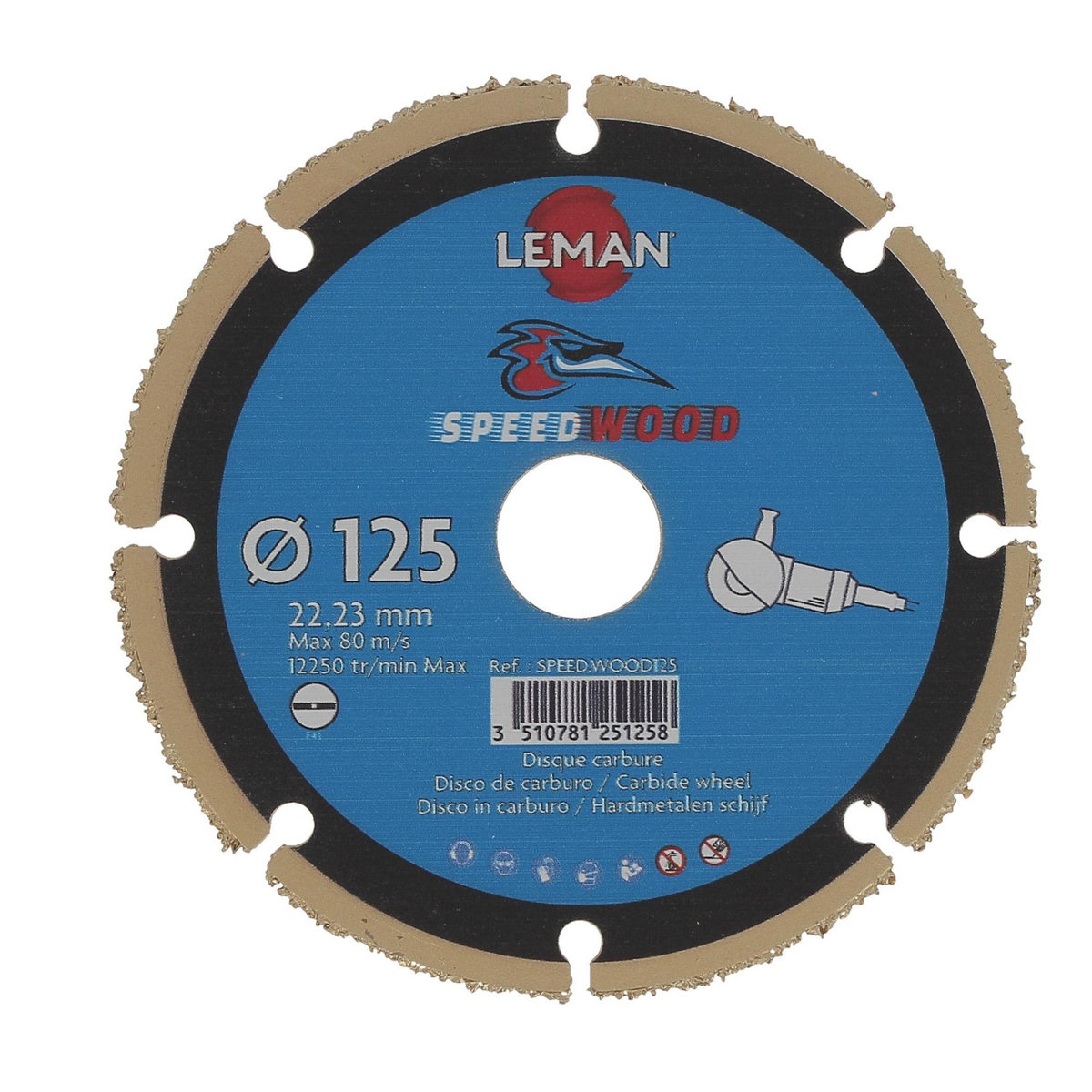 Leman Disque diamètre 125mm carbure Speedwood
