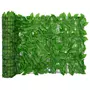 VIDAXL Ecran de balcon avec feuilles vert 400x75 cm