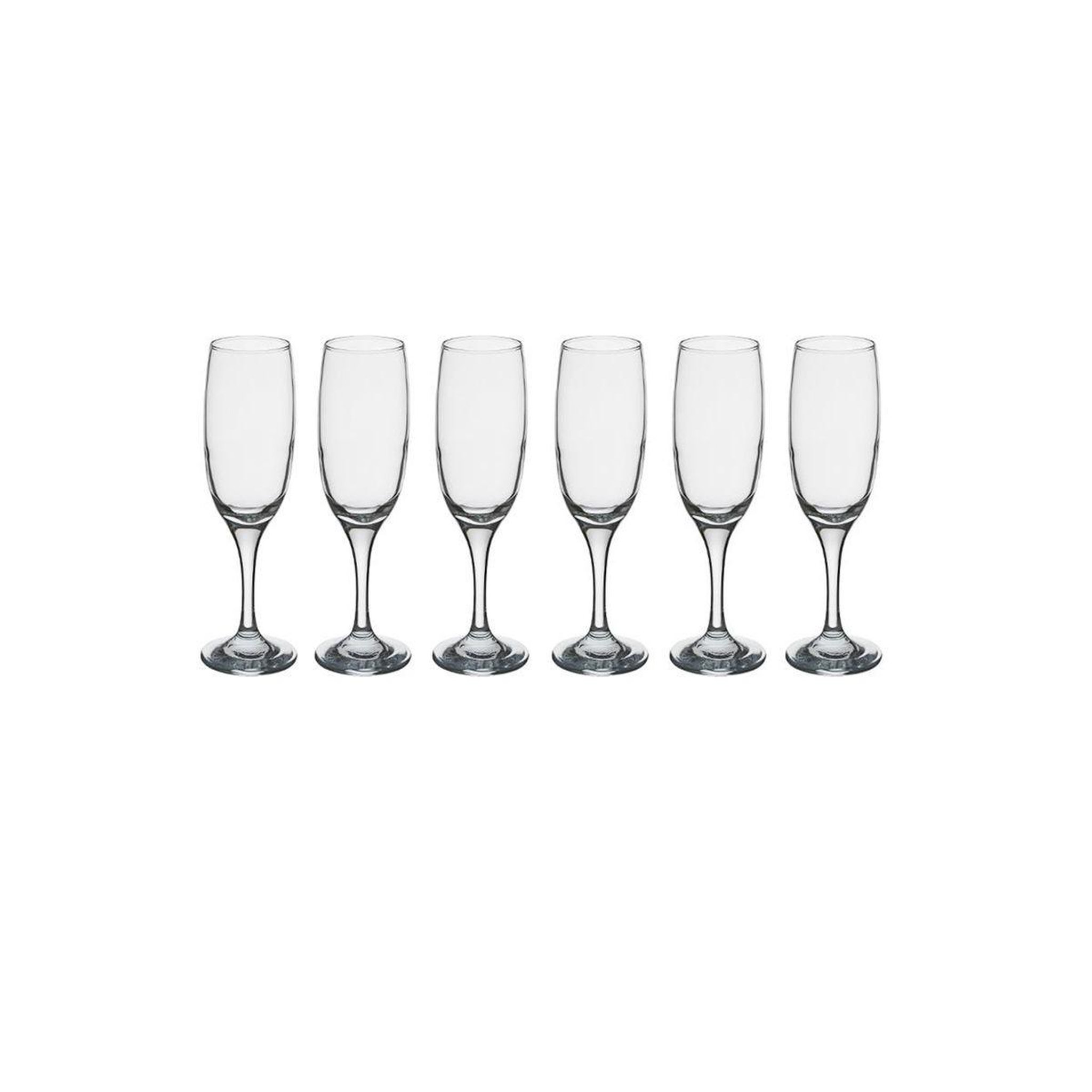 SECRET DE GOURMET Lot de 6 flûtes à champagne  paola  21cl transparent