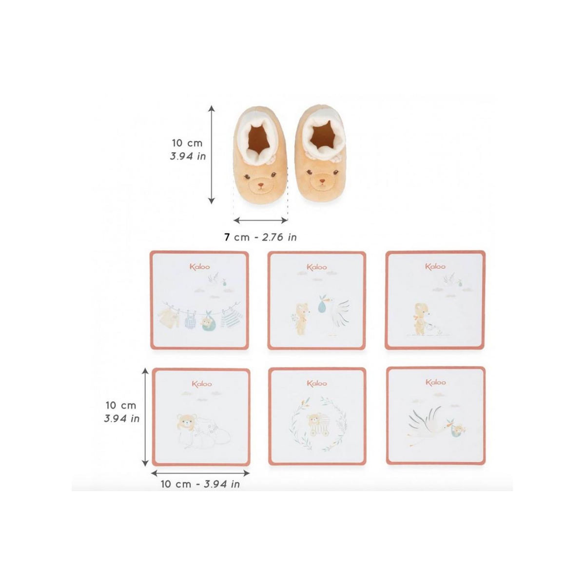 Kaloo Coffret chaussons et cartes ours