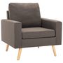 Voir la diapositive 5 : VIDAXL Ensemble de canapes 2 pcs Tissu Taupe
