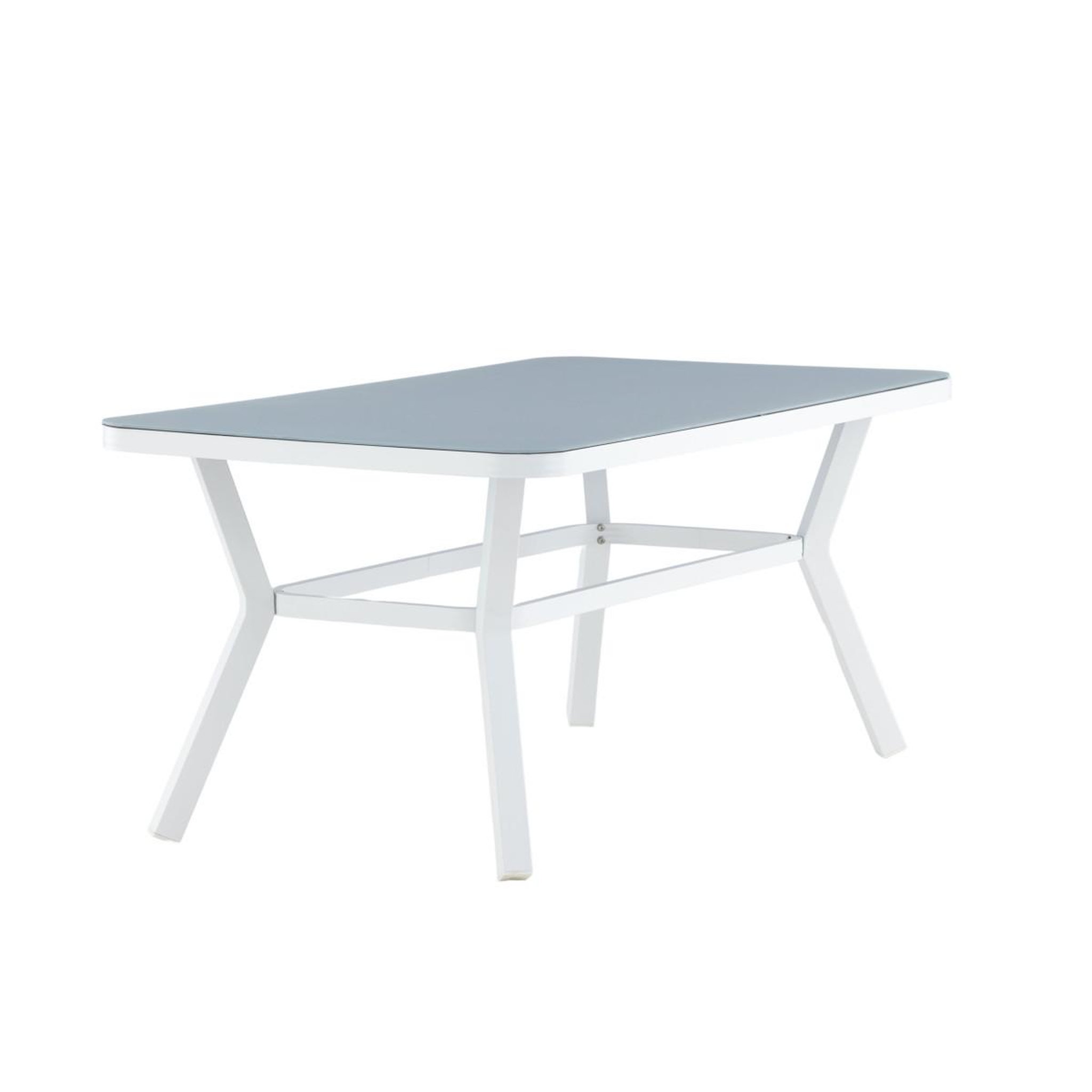 Voir la diapositive 3 : Paris Prix Table de jardin  virya  160cm blanc & gris