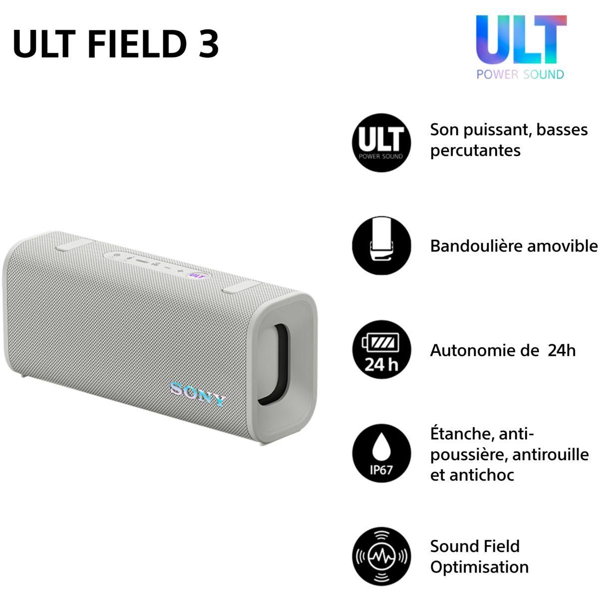 SONY Enceinte portable ULT FIELD 3 Blanc mineral