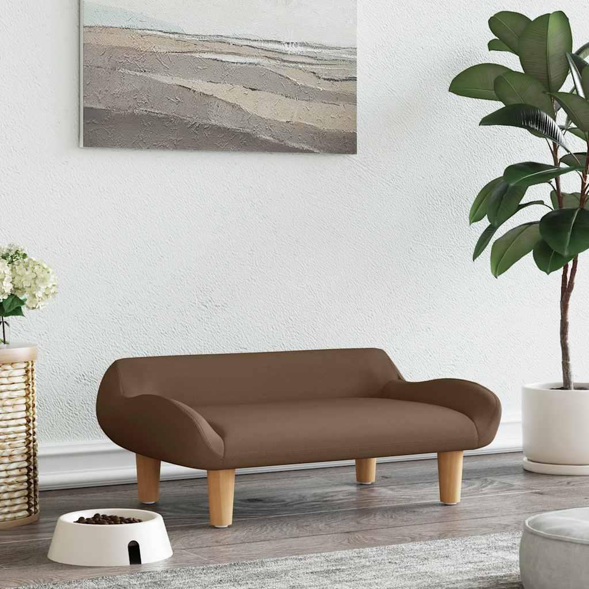 VIDAXL Lit pour chien marron 70x40x24 cm tissu