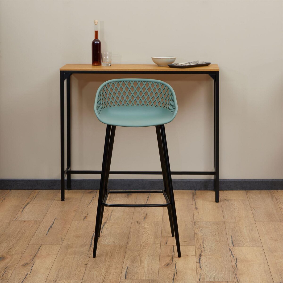 IDIMEX Lot de 2 tabourets de bar IREK, en plastique