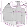 Voir la diapositive 6 : VIDAXL Cage pour poules argente 200x105x182 cm acier galvanise