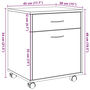 Voir la diapositive 6 : VIDAXL Armoire roulante chene artisanal 45x38x54 cm bois d'ingenierie