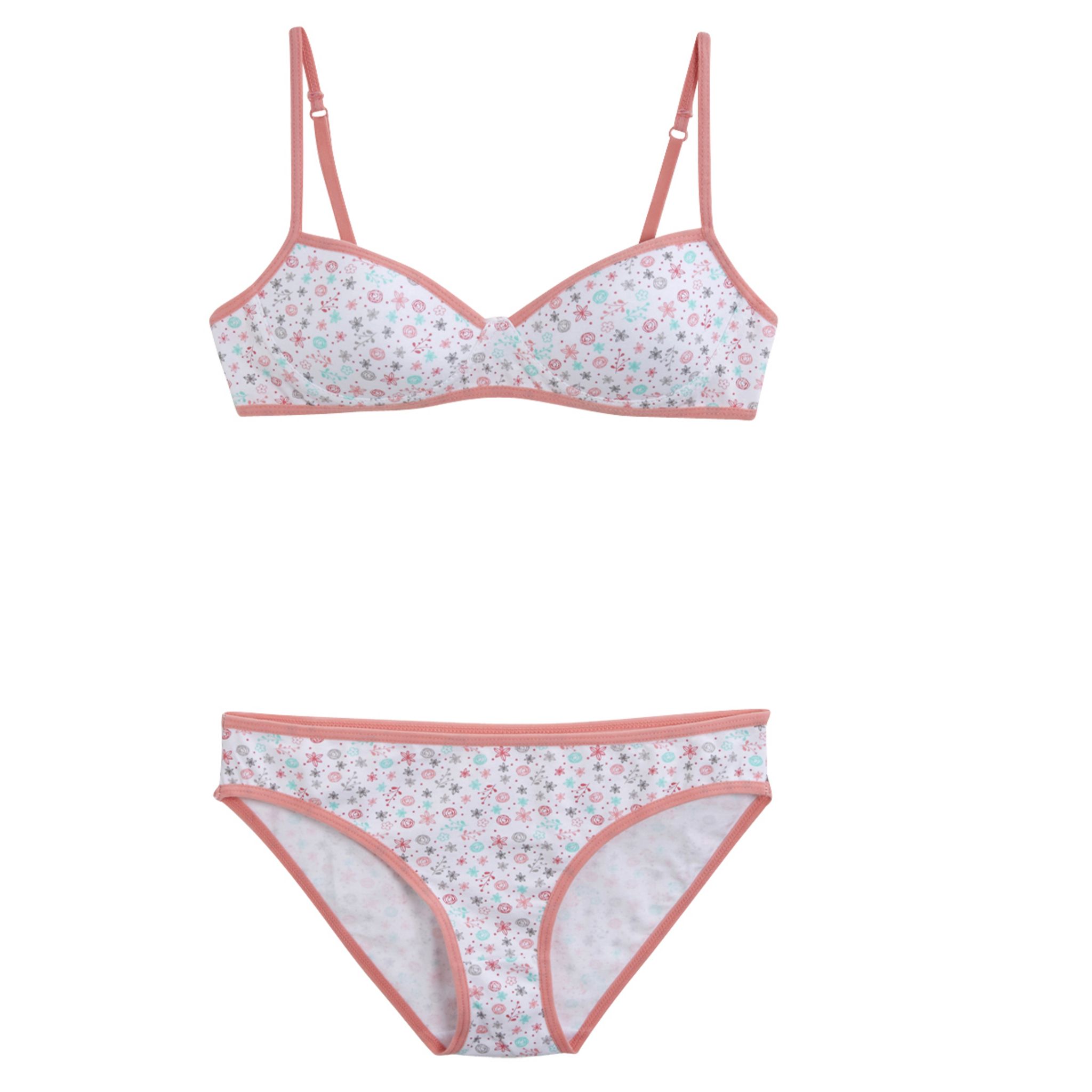 Ensemble Soutien-gorge + String CTK1005 Rose - Taille B - Neuf Avec étiquettes
