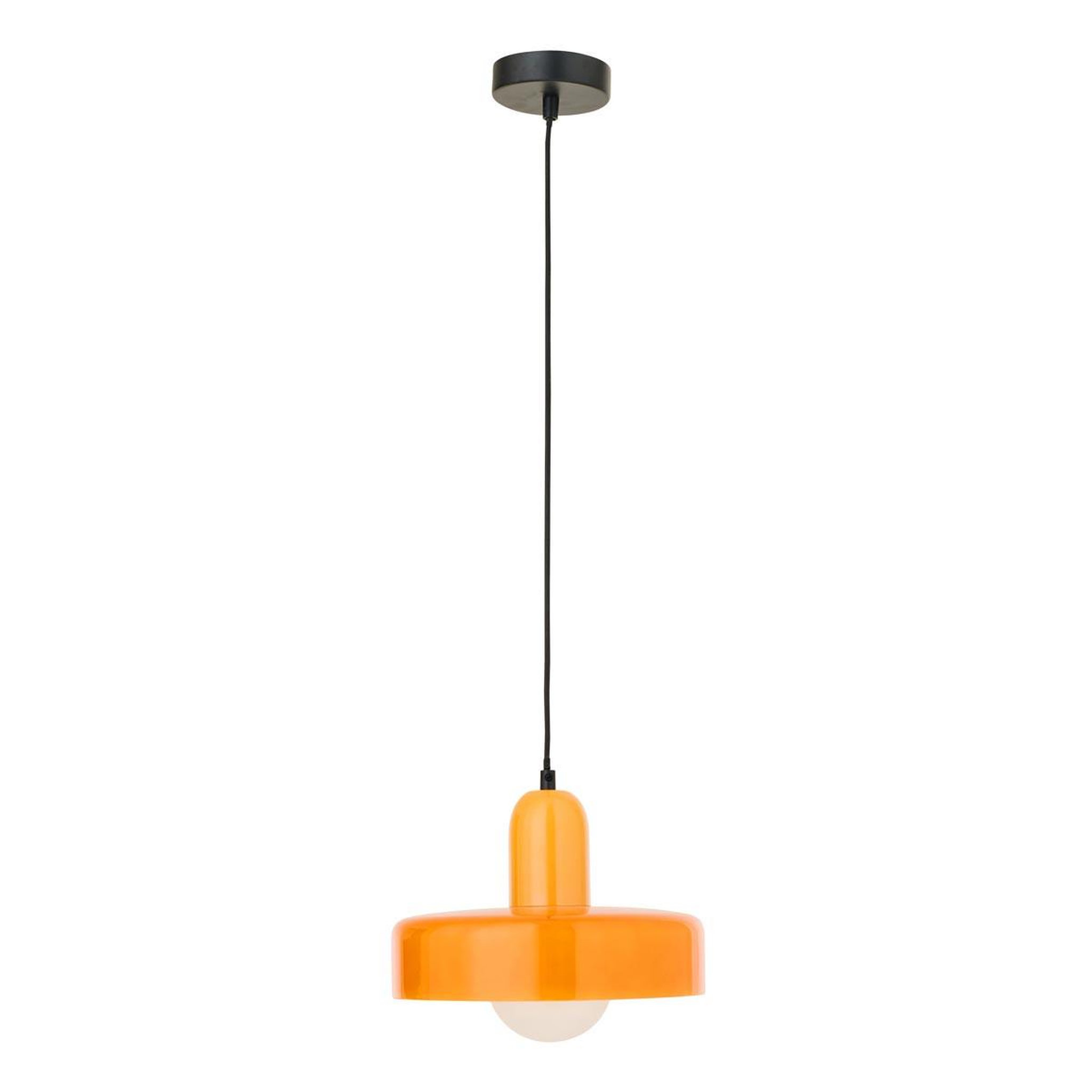 Voir la diapositive 1 : J-LINE Suspension design en verre  rétro  25cm orange