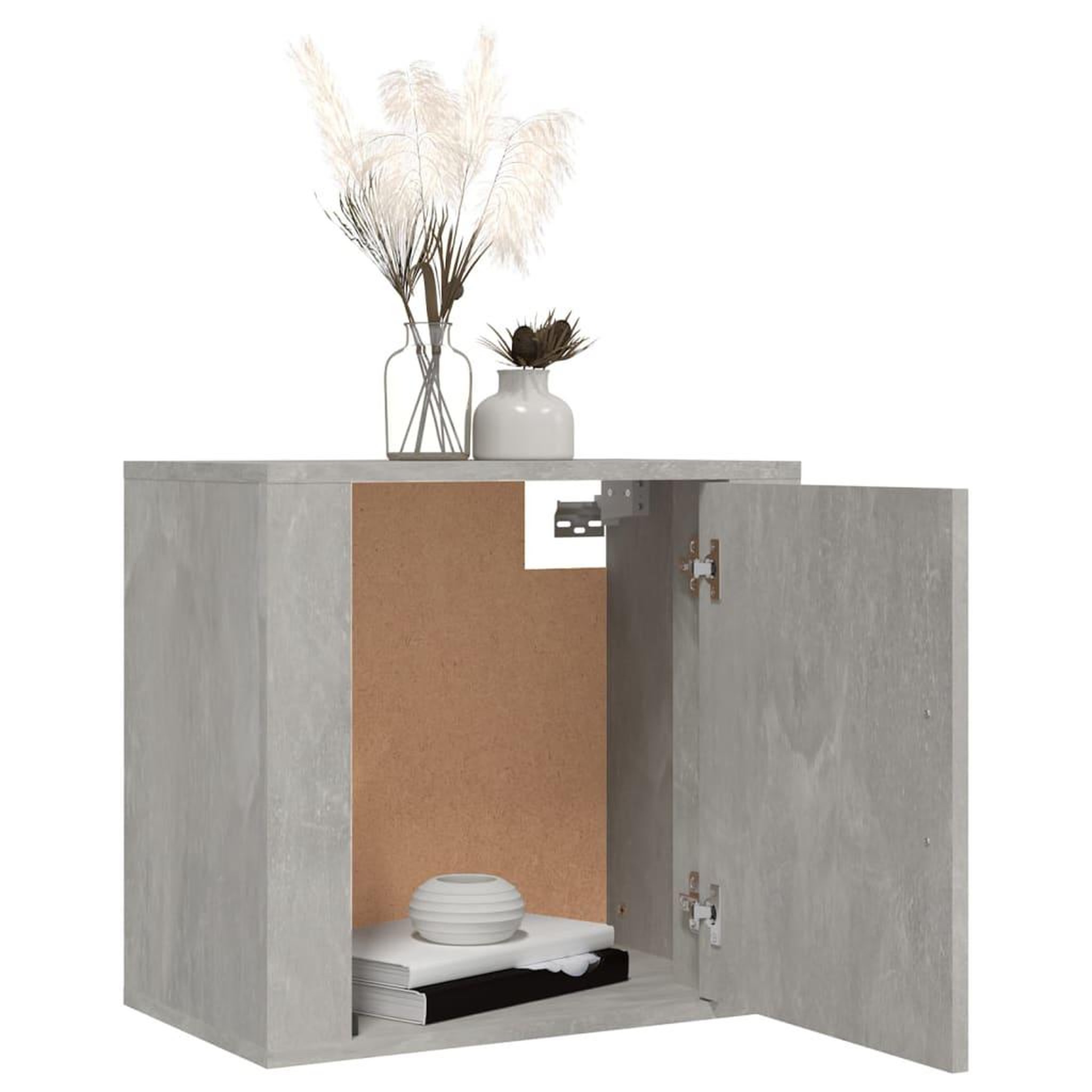 Voir la diapositive 4 : VIDAXL Tables de chevet murales 2 pcs Gris beton 50x30x47 cm