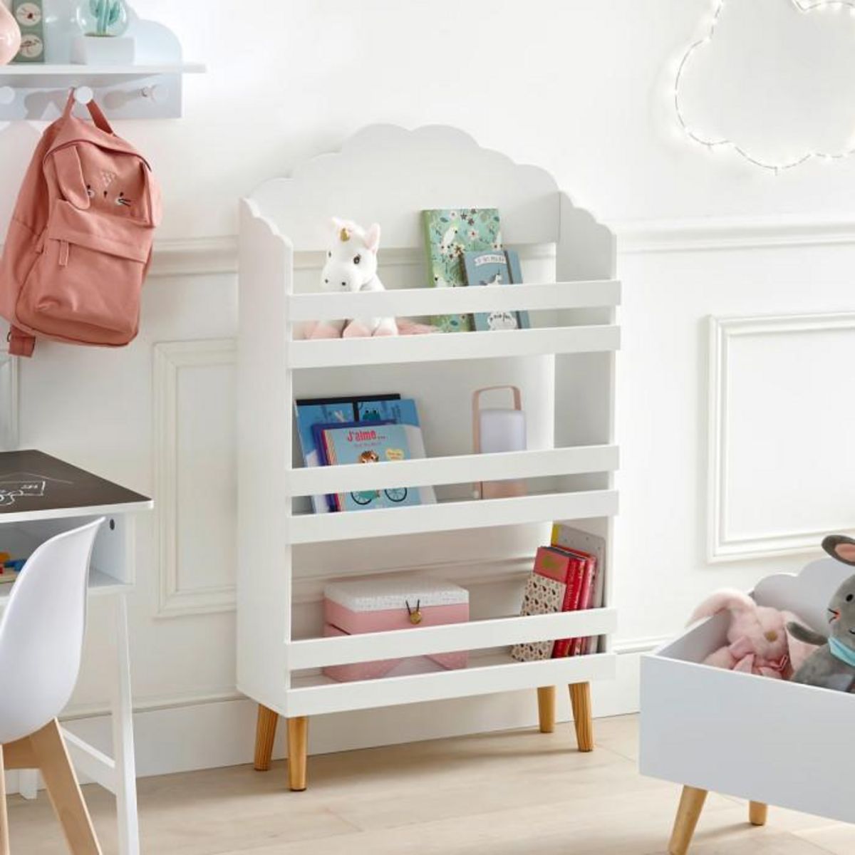 Atmosphera Kids Bibliothèque 3 Niveaux  Nuage  100cm Blanc