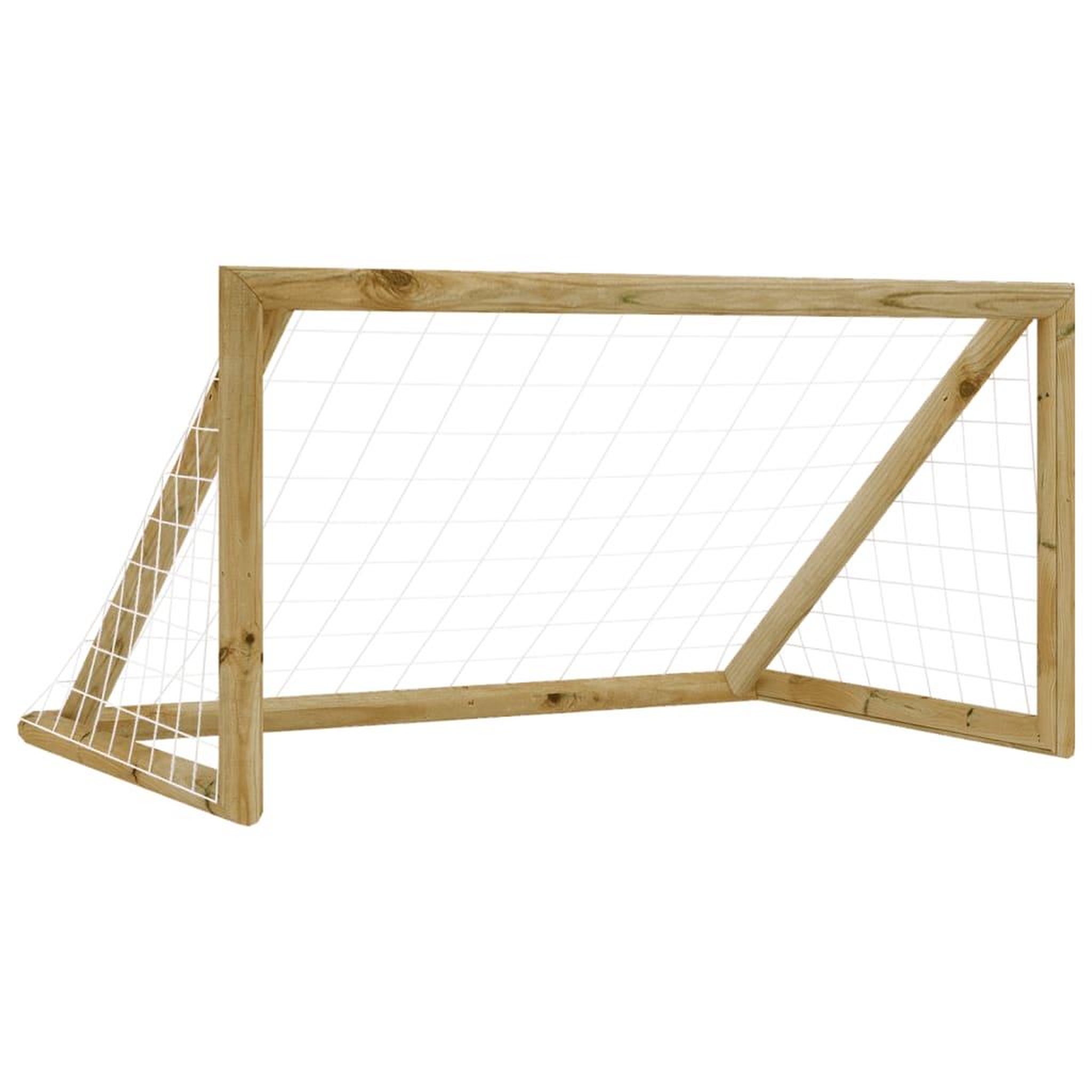 Voir la diapositive 1 : VIDAXL But de football avec filet 120x60x80 cm Bois de pin impregne
