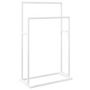 Voir la diapositive 2 : VIDAXL Porte-serviettes sur pied Blanc 48x24x78,5 cm Fer