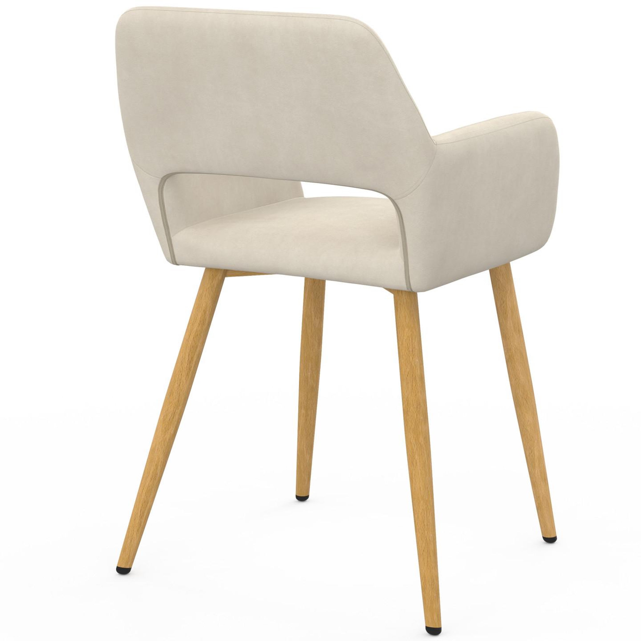 Voir la diapositive 4 : ID MARKET Lot de 4 chaises de salle à manger, fauteuils de table holy en velours beige