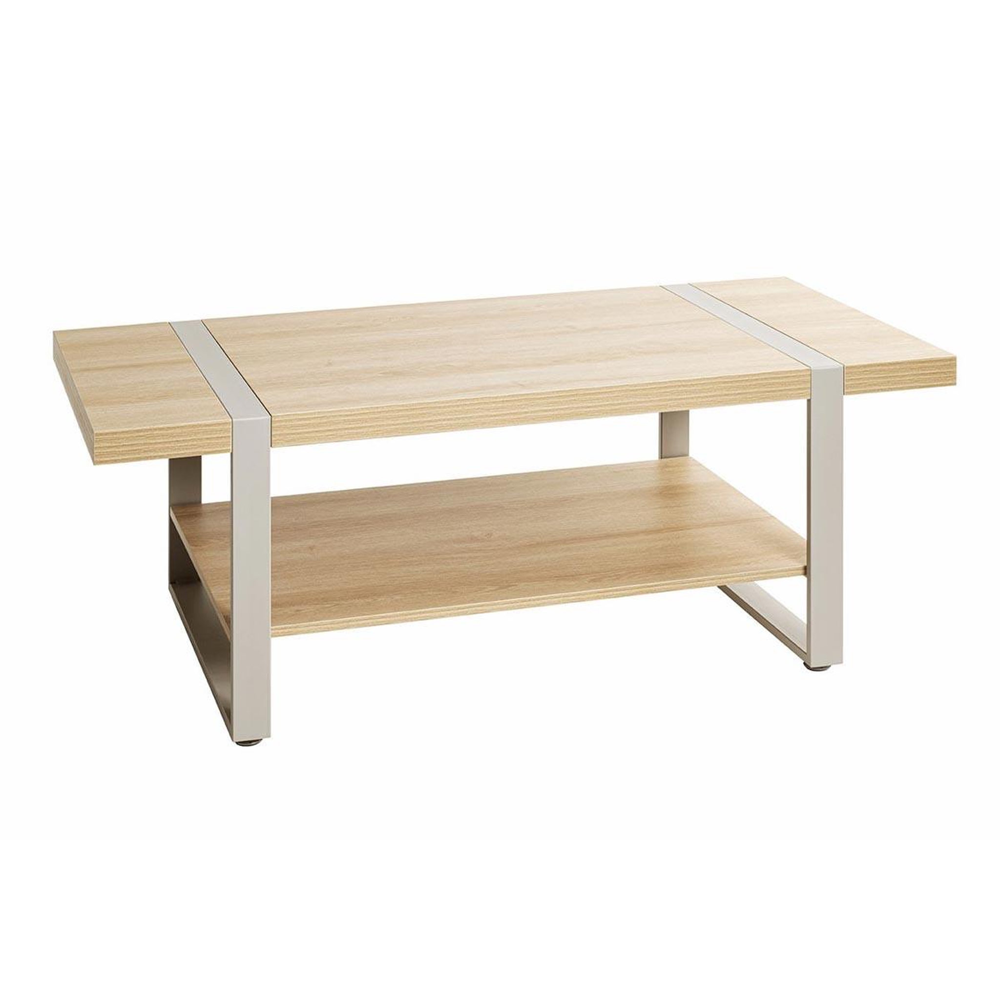 Paris Prix Table basse 2 niveaux  evy  120cm naturel & gris