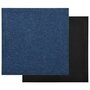 VIDAXL Dalles de tapis de sol 20 pcs 5 m^2 50x50 cm Bleu fonce
