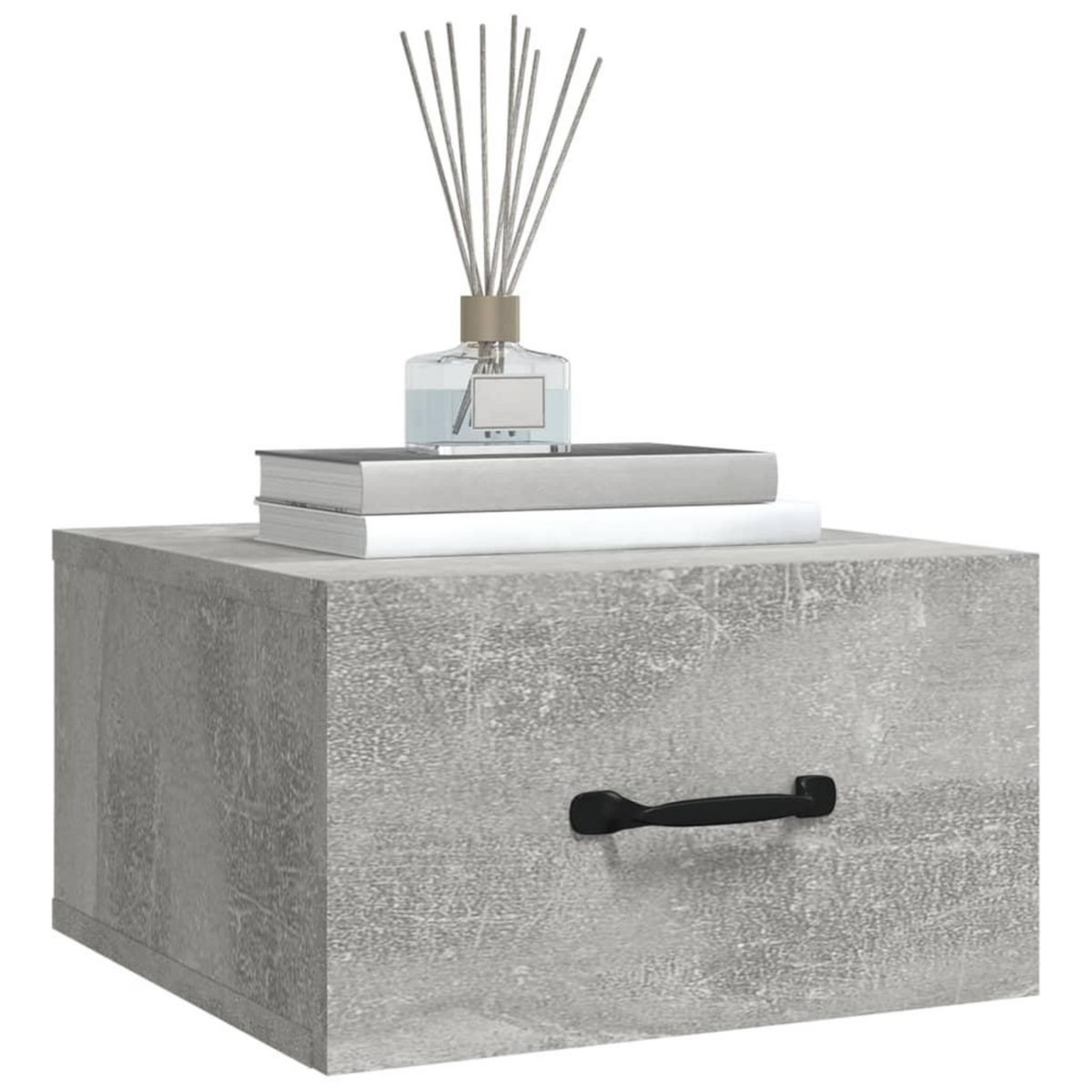 VIDAXL Table de chevet murale Gris beton 35x35x20 cm