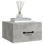 Voir la diapositive 4 : VIDAXL Table de chevet murale Gris beton 35x35x20 cm