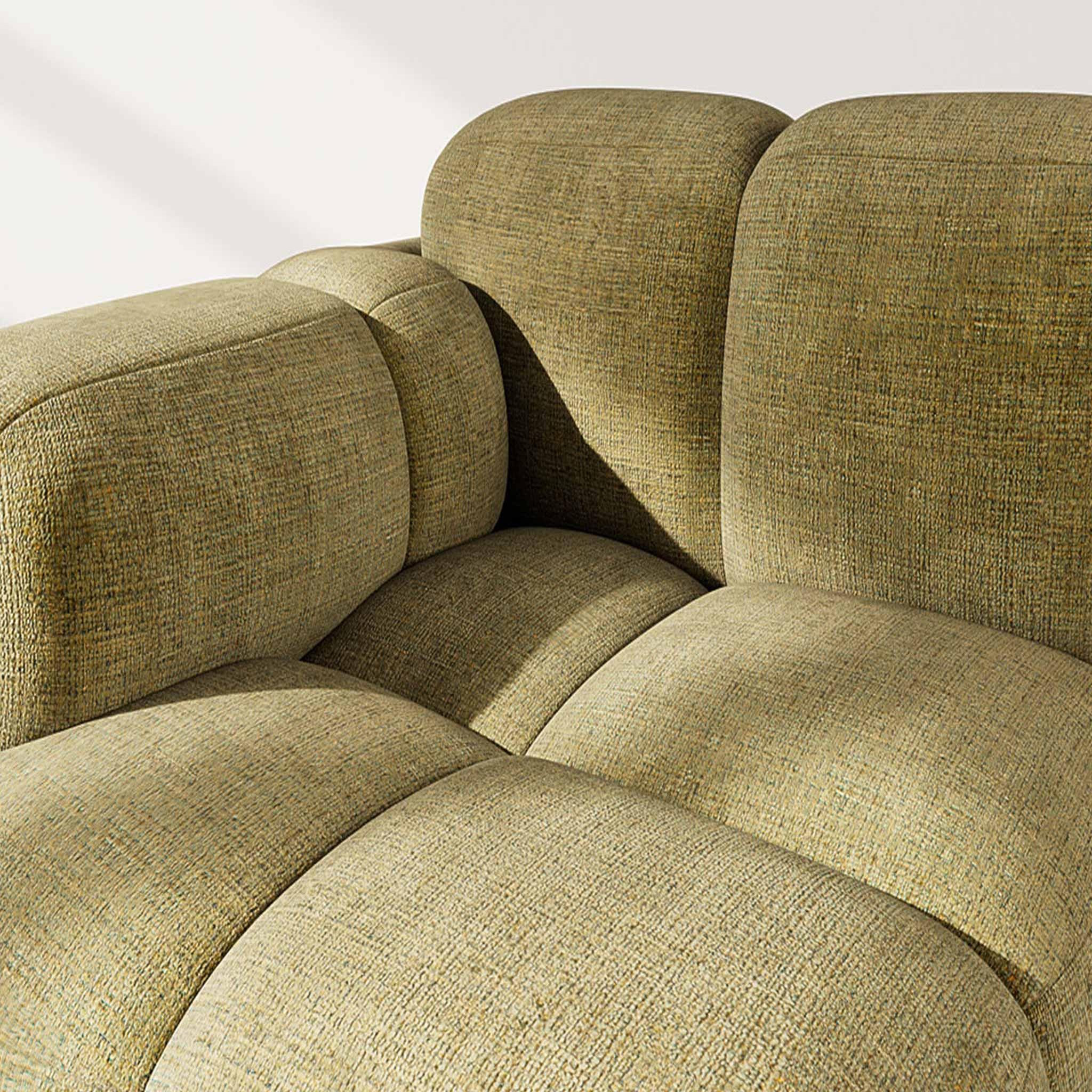 Voir la diapositive 4 : LISA DESIGN Grace - module d'assise gauche en velours texturé