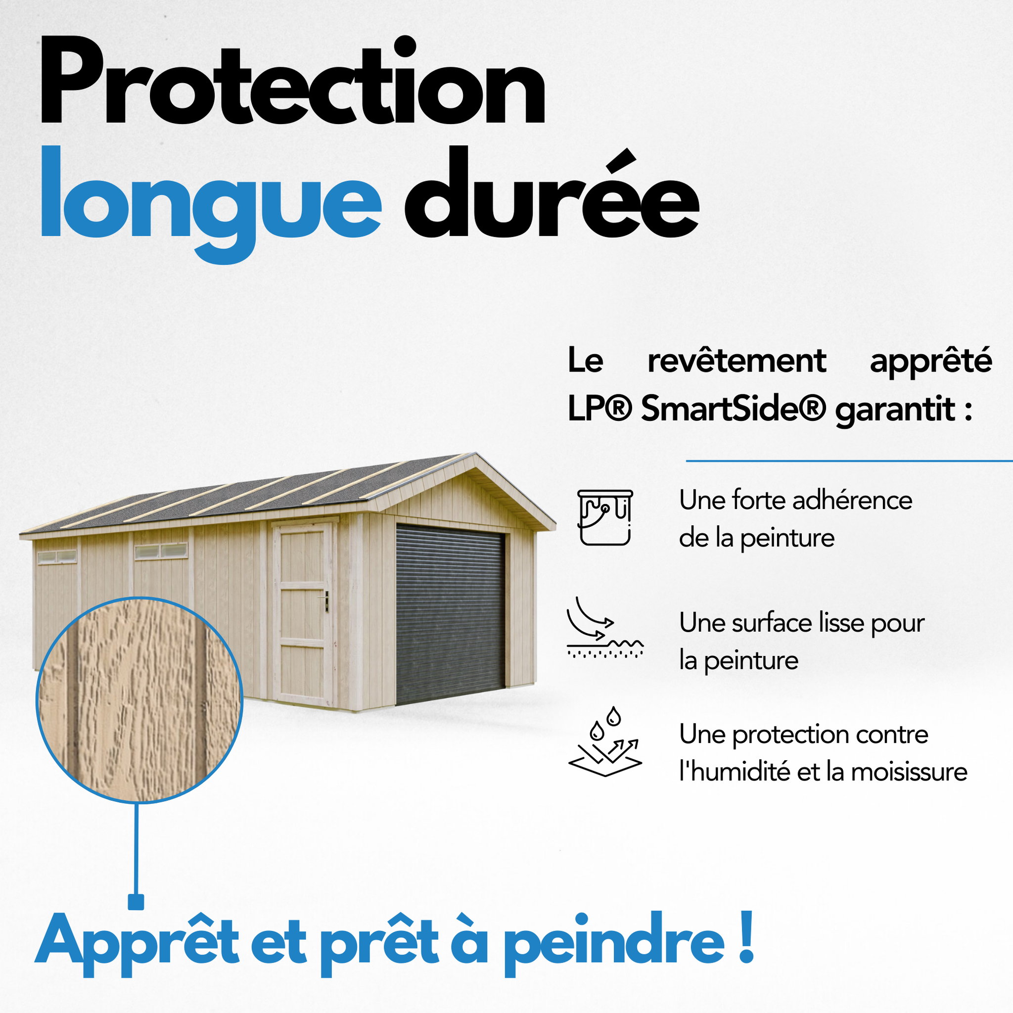 Voir la diapositive 6 : TIMBELA Garage qualité premium 21 m²- l378xl648 cm construction en panneaux lp smartsidem992b