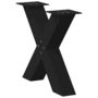 Voir la diapositive 4 : VIDAXL Pieds de table basse forme de X 2 pcs noir 50x(42-43) cm acier