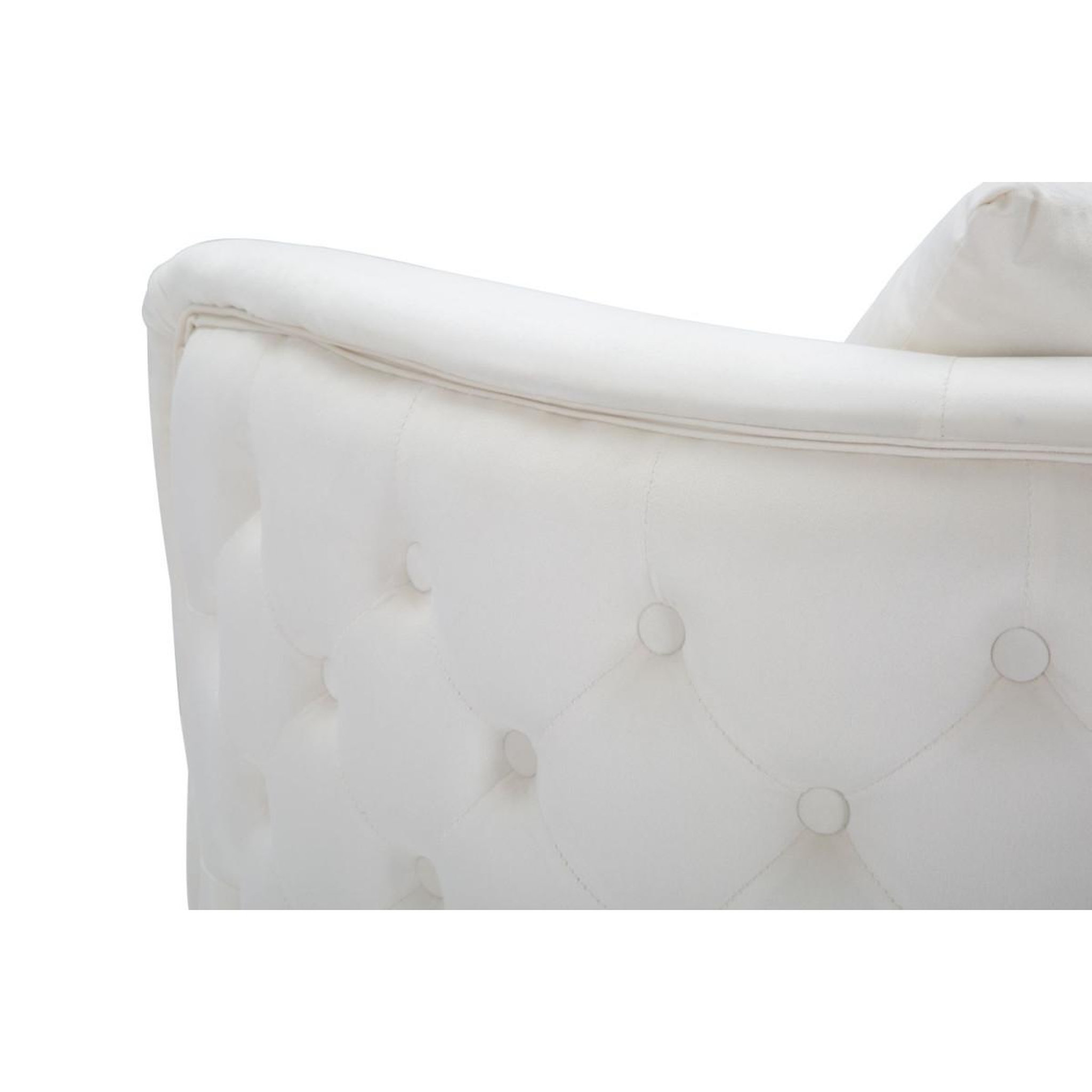 Voir la diapositive 6 : Paris Prix Fauteuil en Velours  Bucarest  76cm Crème