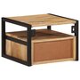 Voir la diapositive 5 : VIDAXL Table de chevet murale 35x35x25 cm bois d'acacia solide