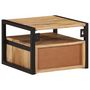 Voir la diapositive 5 : VIDAXL Table de chevet murale 35x35x25 cm bois d'acacia solide