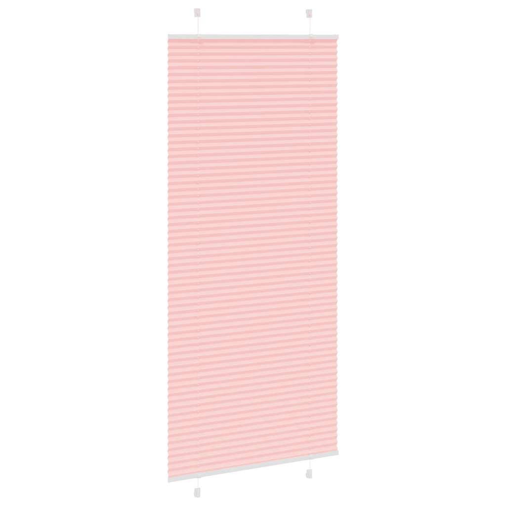 Voir la diapositive 4 : VIDAXL Store plisse rose 85x200 cm largeur du tissu 84,4 cm polyester