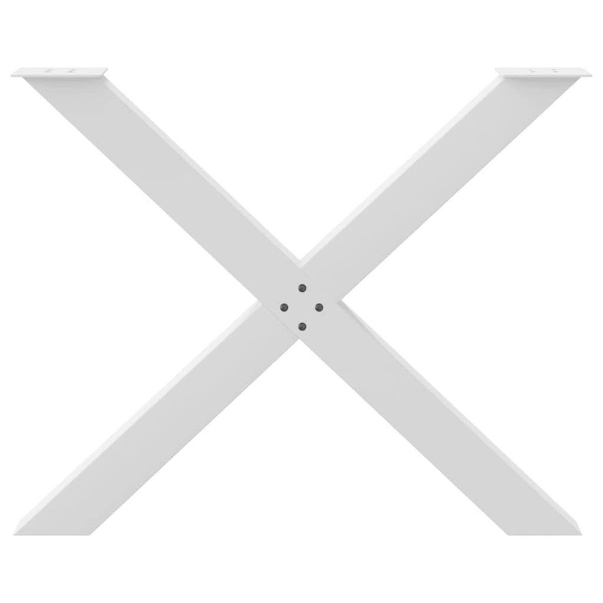 VIDAXL Pieds de table a manger forme de X 3 pcs blanc 90x(72-73) cm