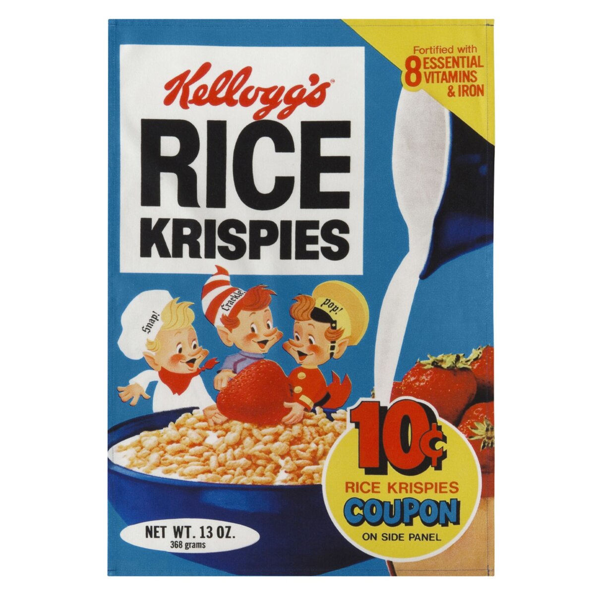 COUCKE Torchon imprimé en coton, Kellogg's Rice Krispies