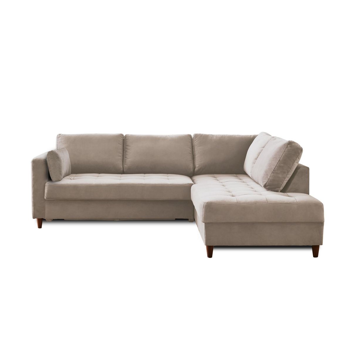 LISA DESIGN Anna - canapé d'angle droit - 5 places - convertible - en velours