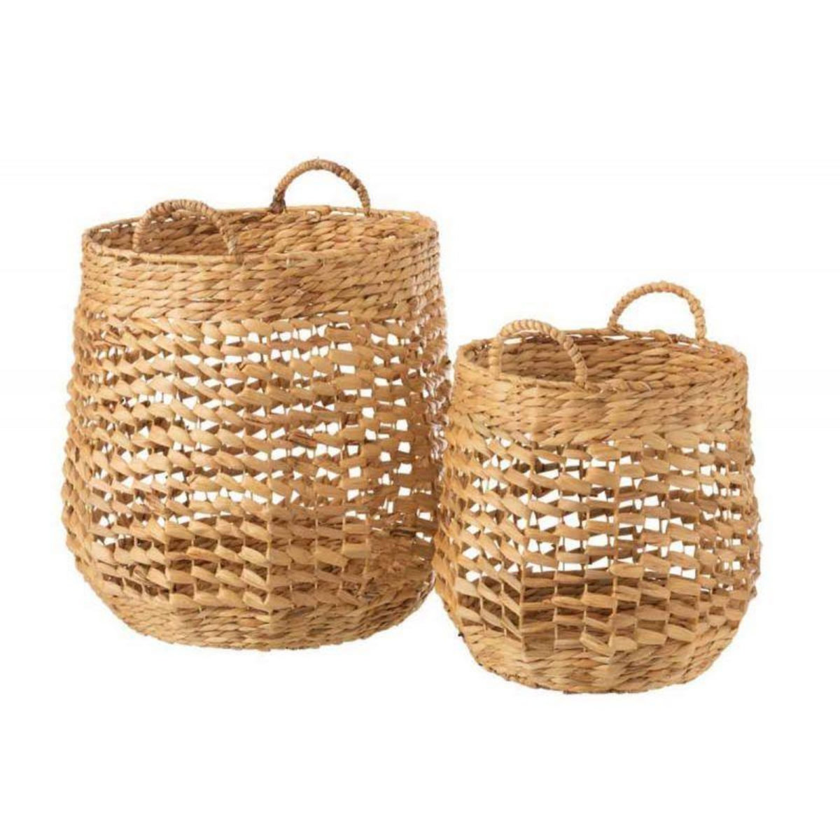 Paris Prix Lot de 2 Paniers Déco  Compact  46cm Beige