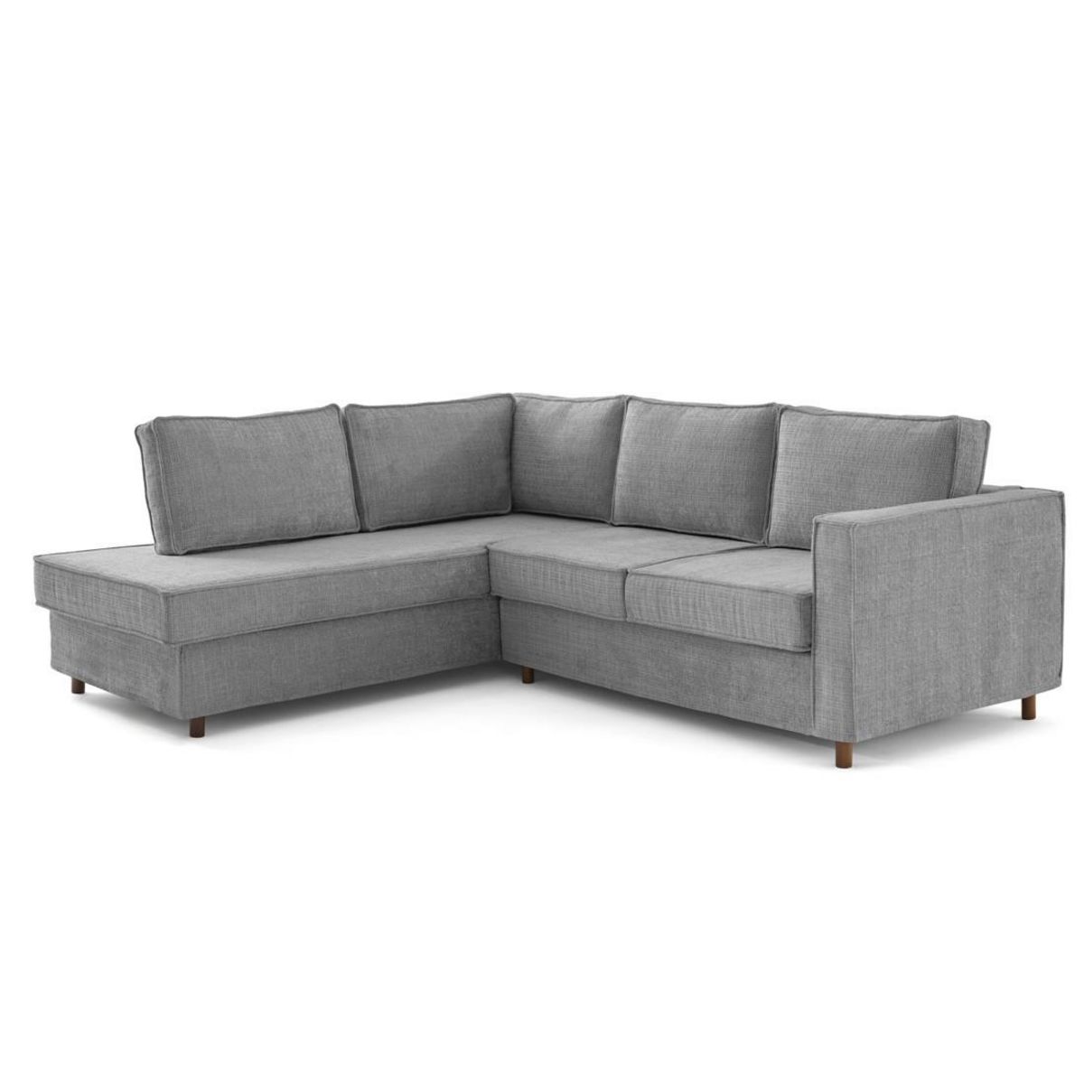 LISA DESIGN Jake - canapé déhoussable d'angle gauche 5 places en velours texturé