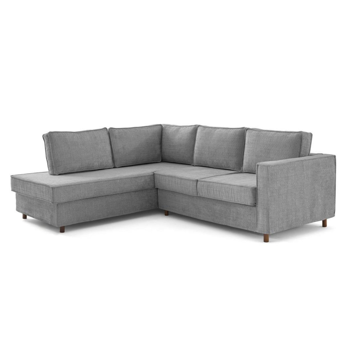 LISA DESIGN Jake - canapé déhoussable d'angle gauche 5 places en velours texturé