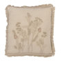 Voir la diapositive 1 : Paris Prix Coussin Brodé Fleurs  Puglia  52x52cm Beige