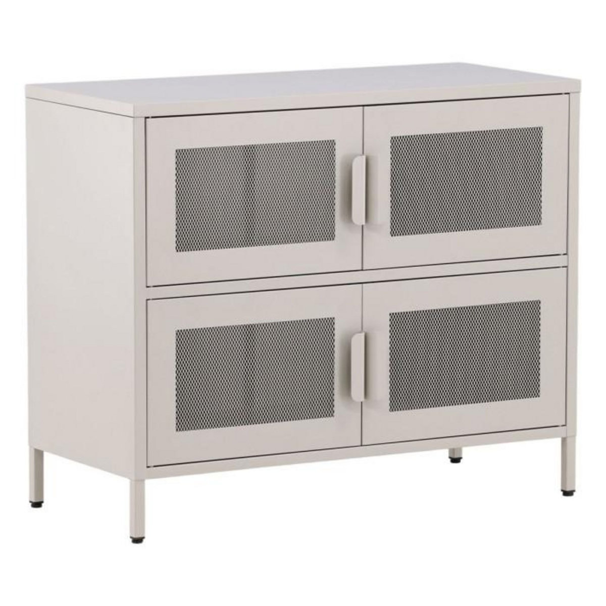 Paris Prix Buffet 4 Portes en Métal  Nett  90cm Beige