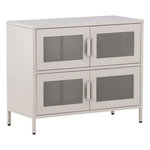 Paris Prix Buffet 4 Portes en Métal  Nett  90cm Beige