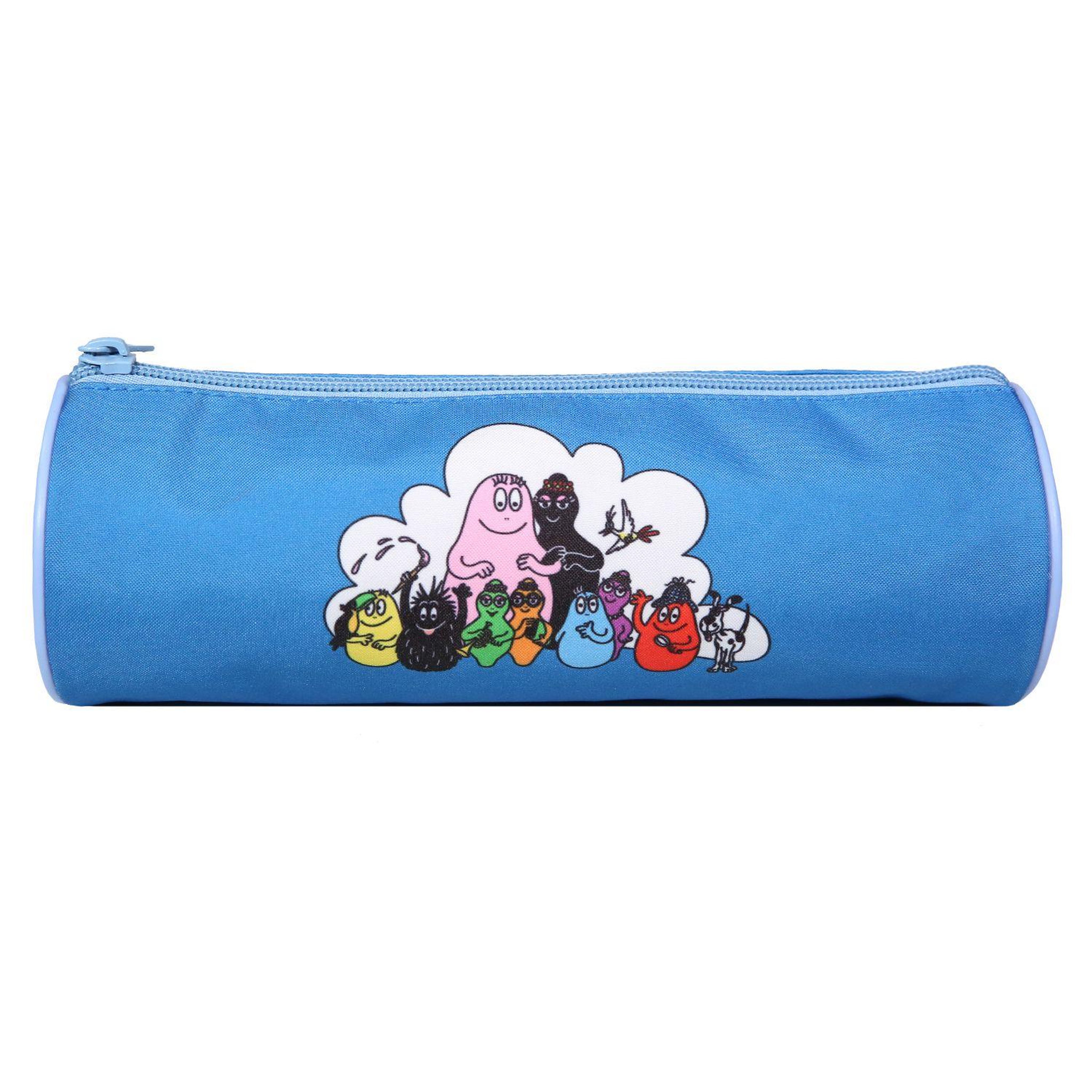 Voir la diapositive 1 : Bagtrotter BAGTROTTER Trousse scolaire ronde Barbapapa Bleue