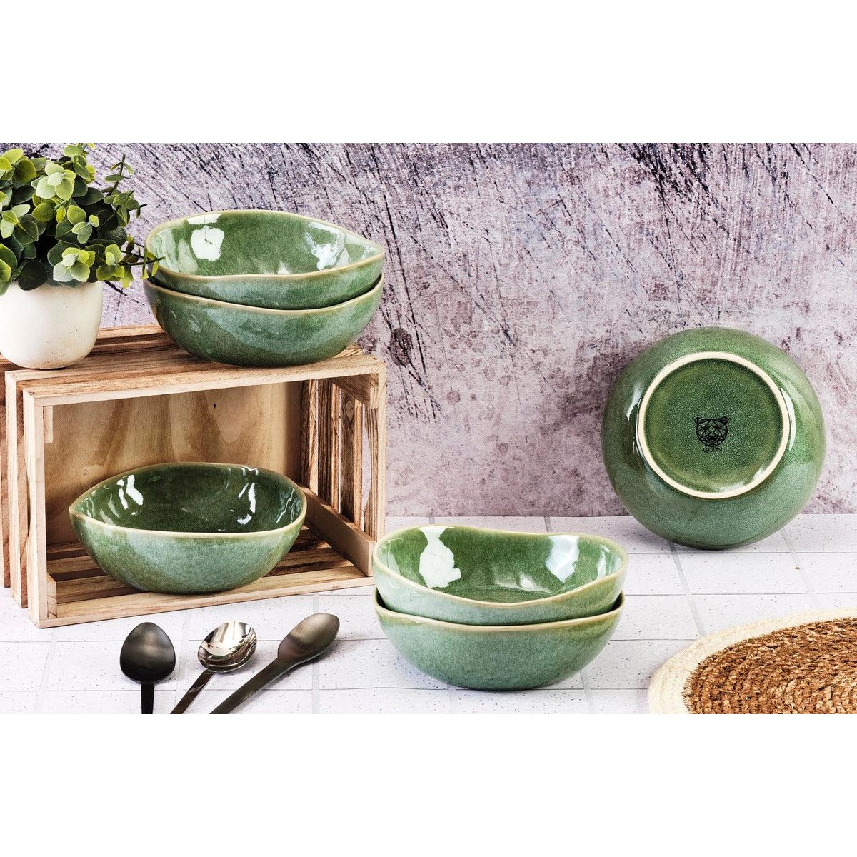 BJORN Bol MAGMA Ø18,5cm - 6 pièces - Menthe