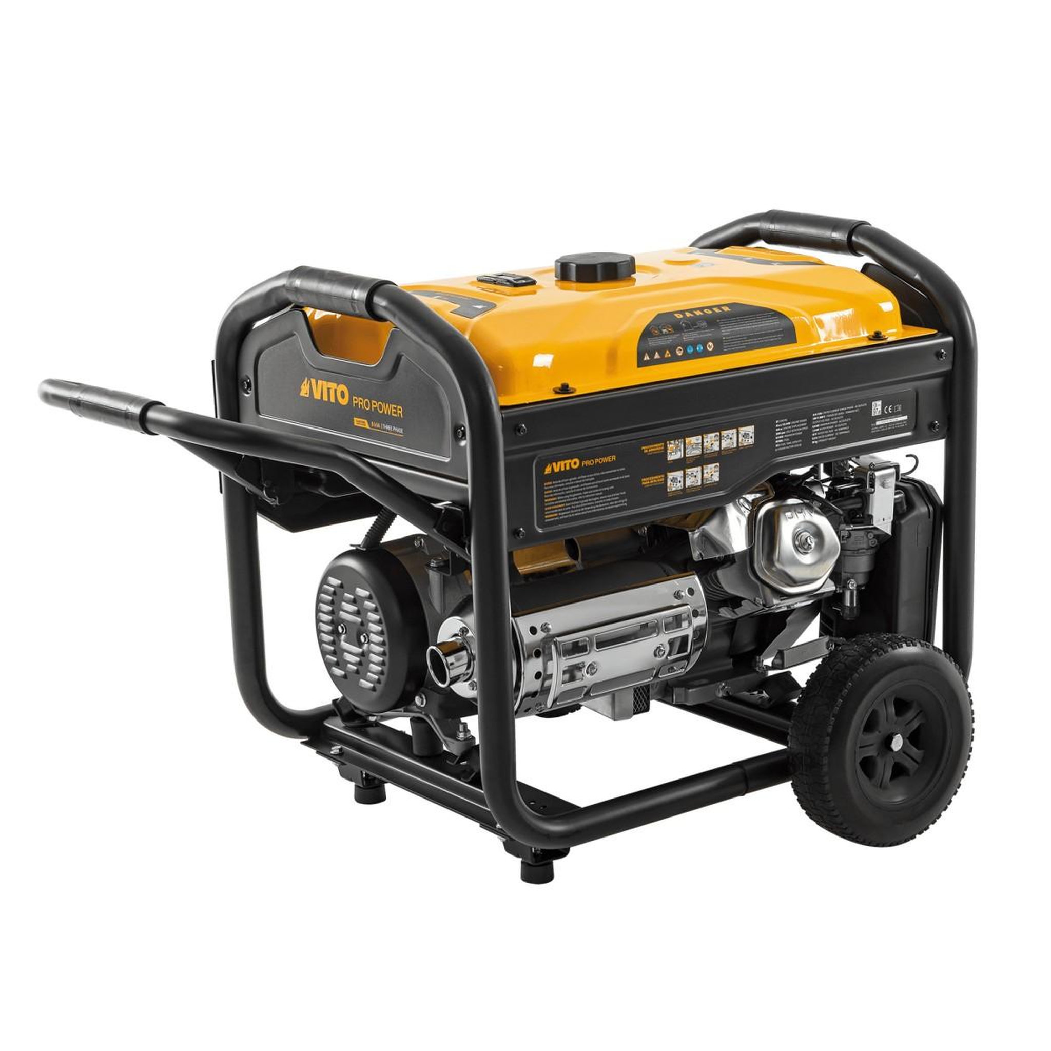VITO Groupe électrogène 8.0kVA 18CV 230V/400V Démarrage éléctrique / manuel AVR, 25L, Maison Chantier VITO