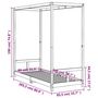 Voir la diapositive 6 : VIDAXL Cadre de lit pour enfants blanc 80x200 cm bois de pin massif