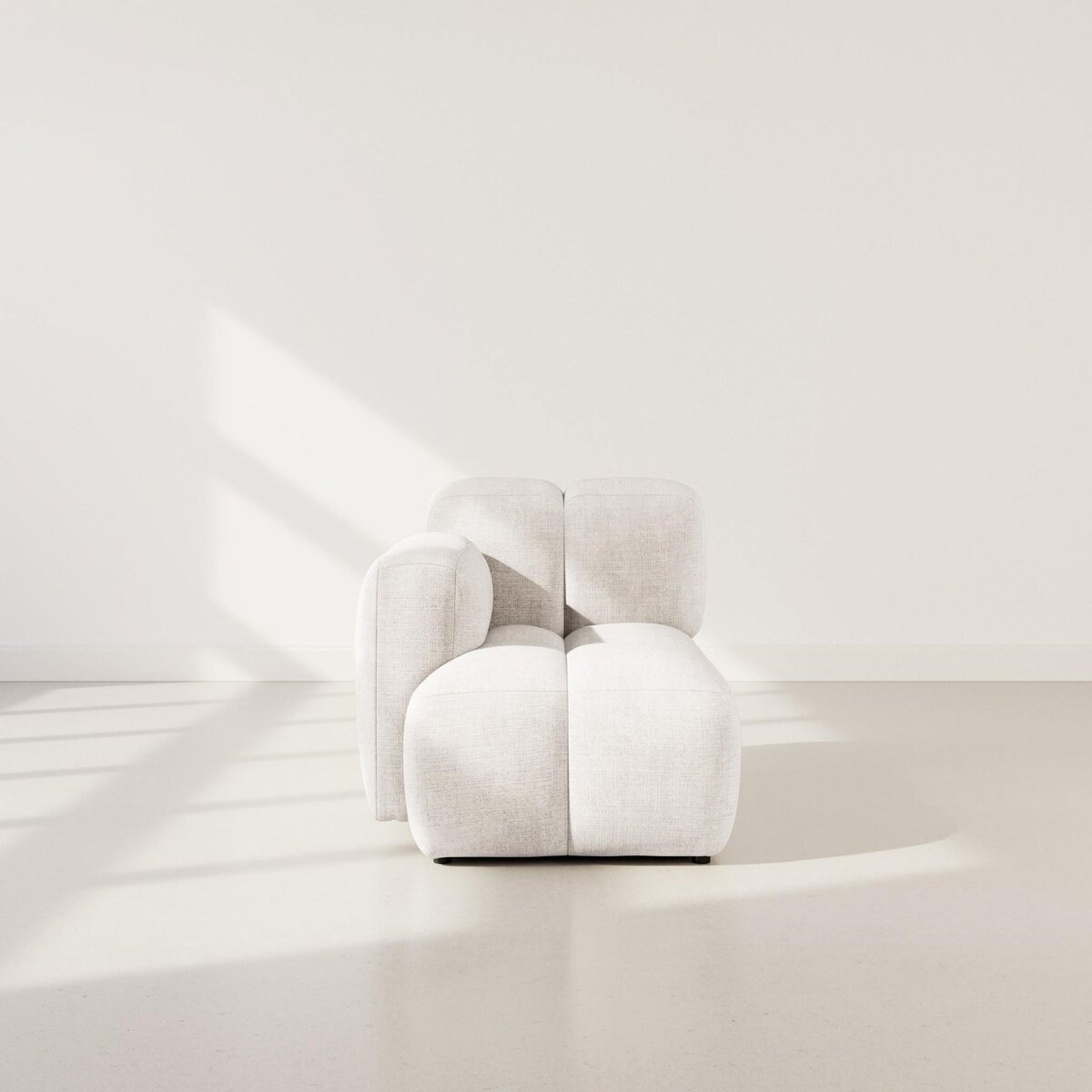 LISA DESIGN Grace - module d'assise gauche en velours texturé