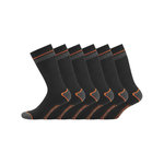 Black et Decker Lot de 6 Paires de Chaussettes hautes de travail DEK. Coloris disponibles : Noir