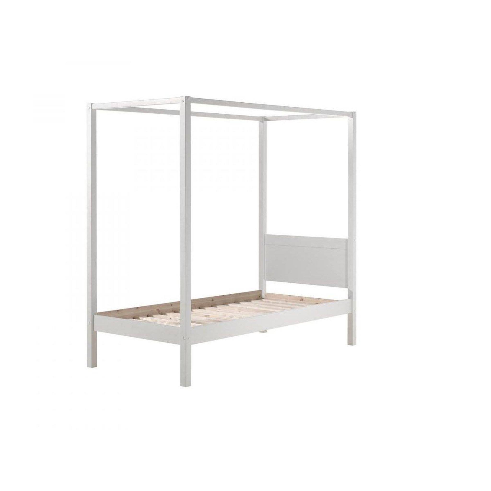 Voir la diapositive 4 : Paris Prix Lit enfant à baldaquin & voile  pino  90x200cm blanc