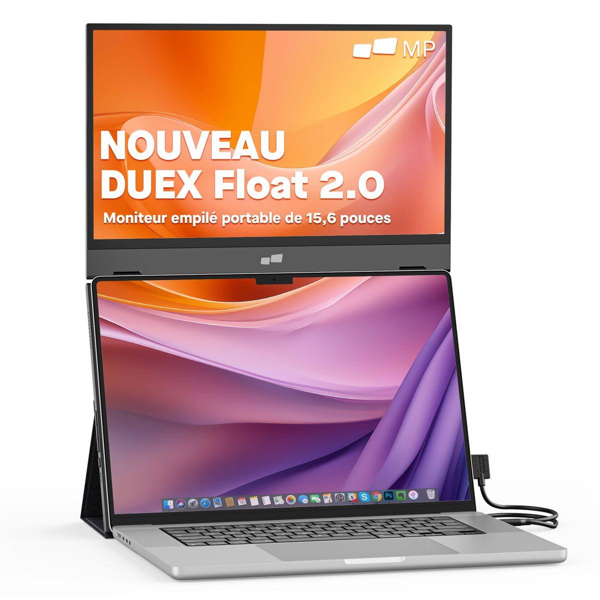 Voir la diapositive 2 : MOBILE PIXELS Ecran pc portable Duex Float 2 Pro 16  QHD 120Hz IPS