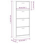 Voir la diapositive 6 : VIDAXL Armoire a chaussure Blanc brillant 63x24x147 cm Bois ingenierie