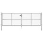 Voir la diapositive 2 : VIDAXL Portail de jardin en acier galvanise 415 x 125 cm Argent